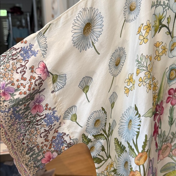 JOHNNY WAS FAIDRA SILK FLORAL TUNIC TOP EUC sz XXL - Picture 3 of 11